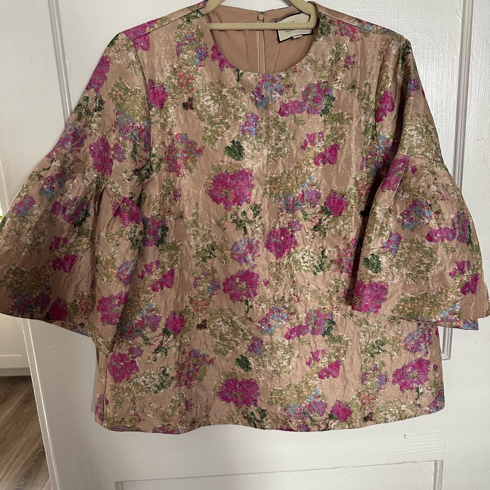 Tuckernuck Floral Blouse - Pink and Green - Picture 8 of 11
